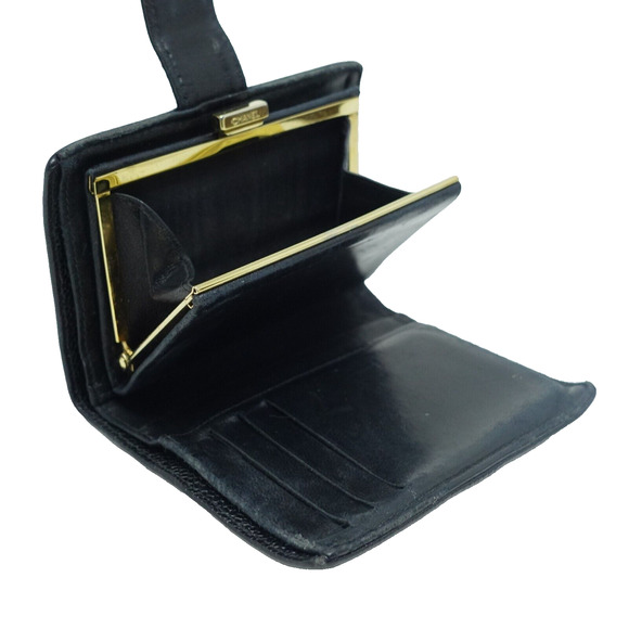 Chanel Black CC Compact Bifold Leather Caviar Purse Wallet Box CC-W0712P-C007 - Picture 8 of 9